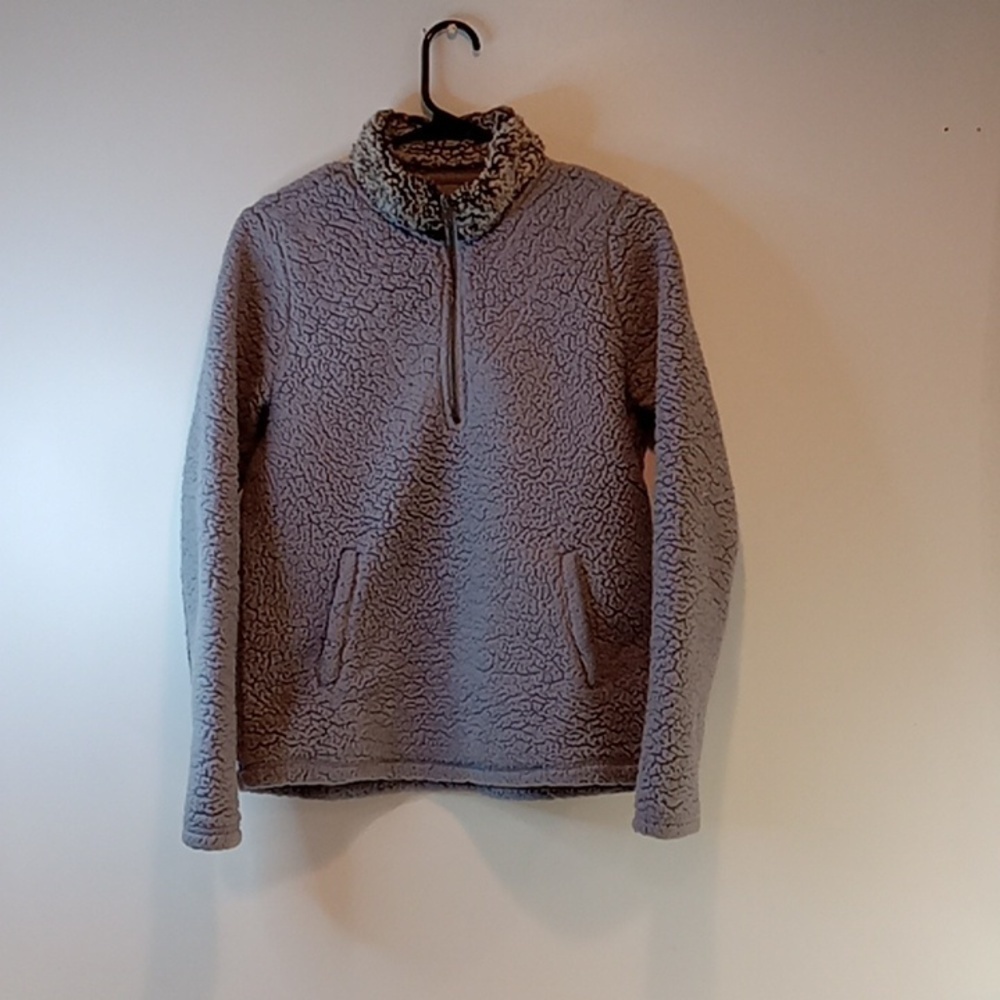 Abercrombie & Fitch Sherpa Fleece 1/4 Zip Jacket Pullover Women's Sz Sm NICE!